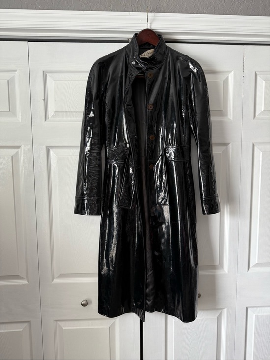 Valentino Jackets & Blazers - Vintage Valentino Coat- Black Patent Leather Trench- Glossy/Luxe Statement Piece